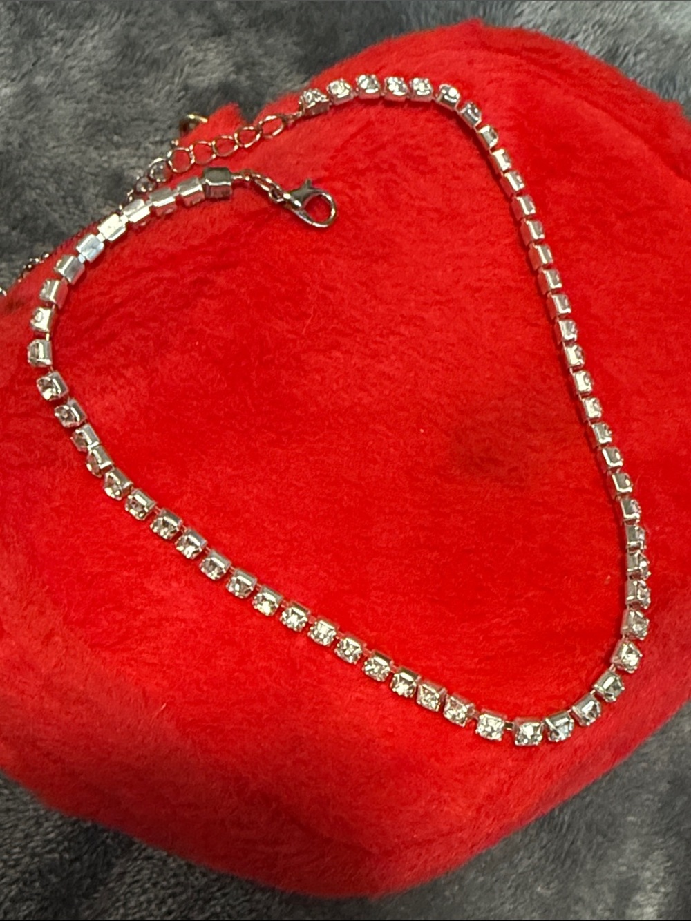 Silver Tennis Necklace - Sparkling Crystal Chain